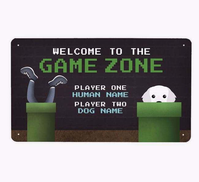 Game Zone: Personalised {breedFullName} Metal Sign